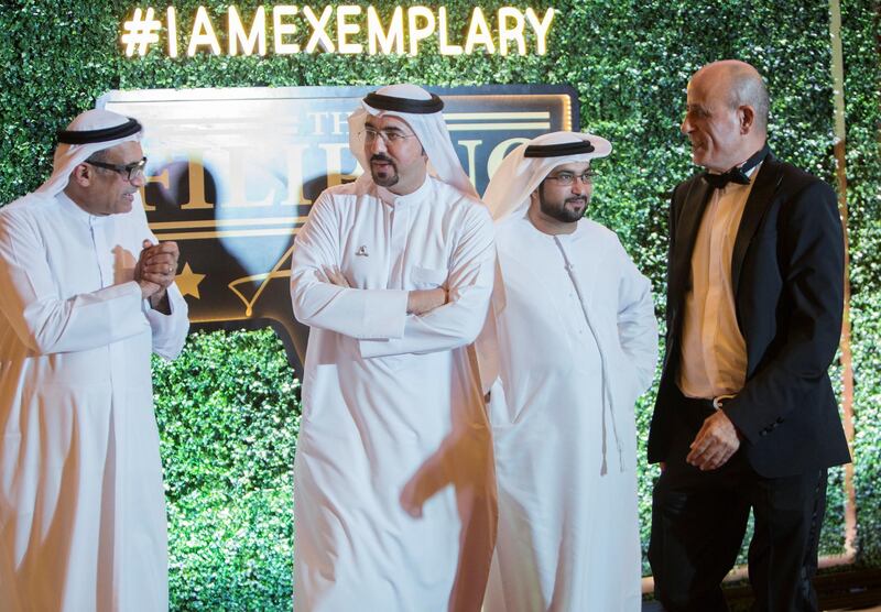 Dubai, United Arab Emirates-  Guests waiting for the awarding to start at the Filipino Times award at Sofitel at The Palm.  Ruel Pableo for The National