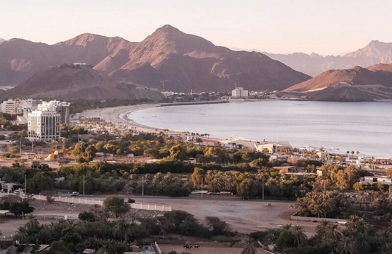 A view of Khor Fakkan at sunset.  Antonie Robertson / The National