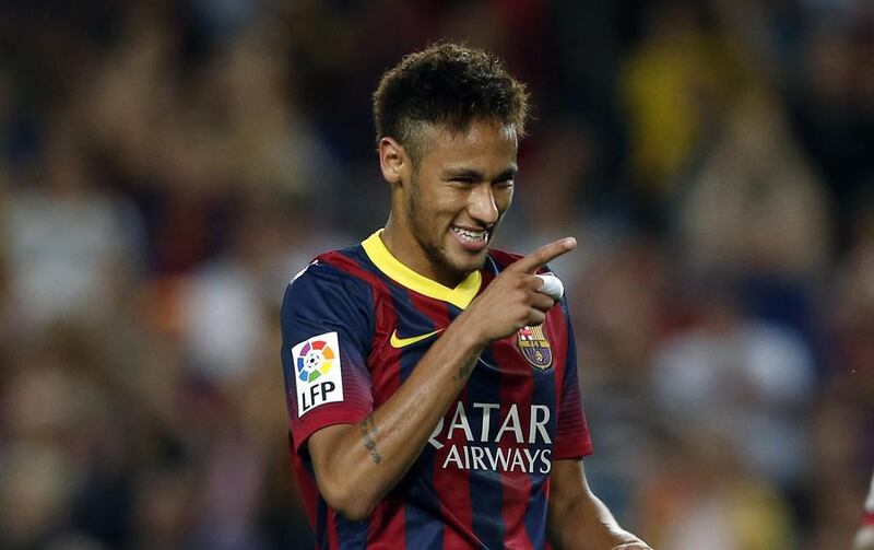 Neymar, pictured, and Alexis Sanchez have eased Barcelona fans' fears about their team's fortunes while Lionel Messi recovers from injury. Albert Gea / Reuters