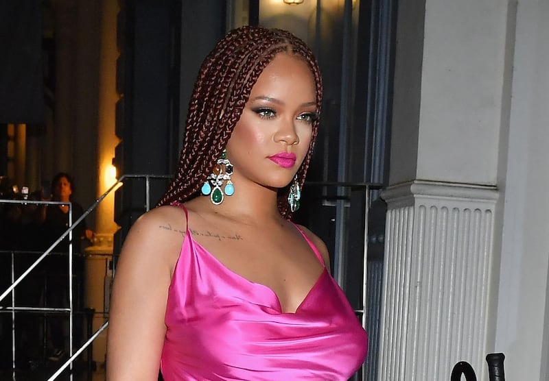 Barbadian singer/actress Rihanna arrives to the launch of FENTY's upcoming collection release event at The Webster on June, 18 2019 in New York City. / AFP / Angela Weiss

