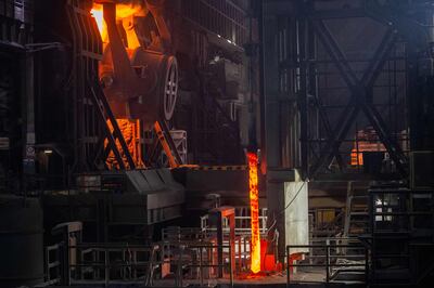 The Port Talbot steelworks. Trade unions have urged UK ministers and Tata Steel to have a longer-term view on the decarbonisation of steel. AFP