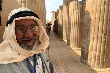 The guard at the historical Saqqara site south of Cairo, the Egyptian capital. Hamza Hendawi / The National.  
