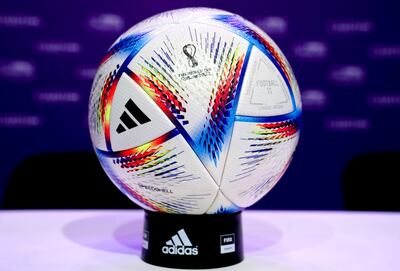 The adidas Al Rihla is the official match ball of the FIFA World Cup 2022. Photo: Nick Potts