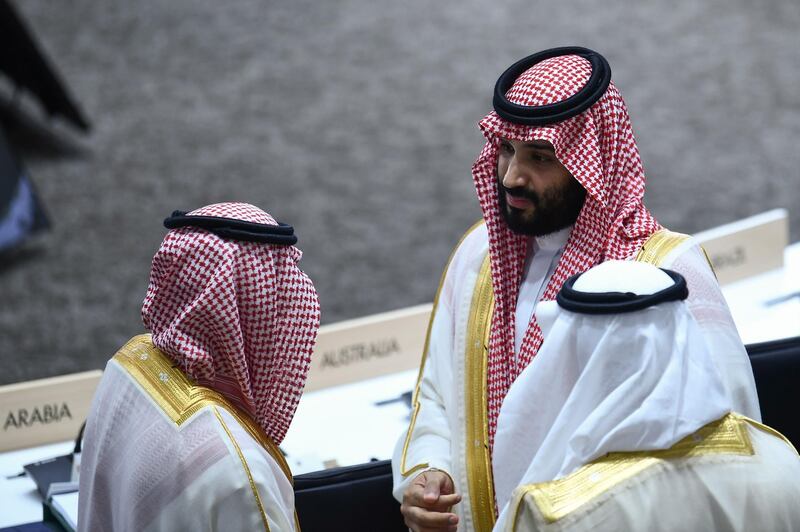 Saudi Arabia's Crown Prince Mohammed bin Salman attends a meeting at the G20 Summit. AFP