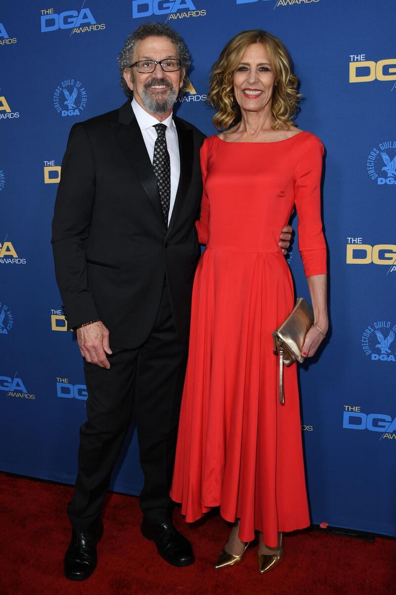 DGA president Thomas Schlamme and his wife Christine Lahti at the 71st Annual Directors Guild Of America Awards in Los Angeles. AFP