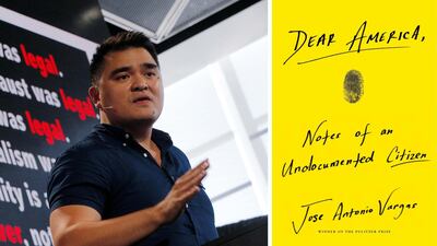 Dear America: Notes of an Undocumented Citizen by Jose Antonio Vargas published by Dey Street Books. Courtesy HarperCollins