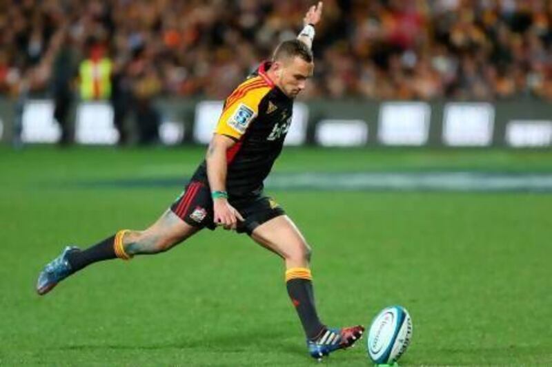 Aaron Cruden landed a conversion and scored five penalty kicks for the Waikato Chiefs in their 27-22 victory in the Super 15 final over ACT Brumbies.