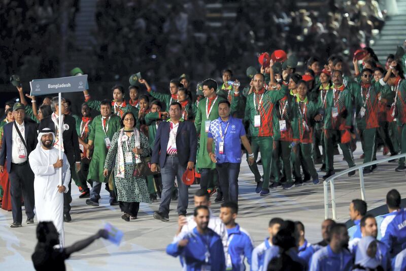 ABU DHABI, UNITED ARAB EMIRATES. 14 MARCH 2019. Opening Ceremony of the Special Olympics at Zayed Sports City. (Photo: Antonie Robertson/The National) Journalist: None: National.