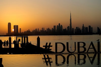 Sunset in Dubai, where the impact of the winter solstice is not as noticeable as it is in the UK. AP Photo / Kamran Jebreili