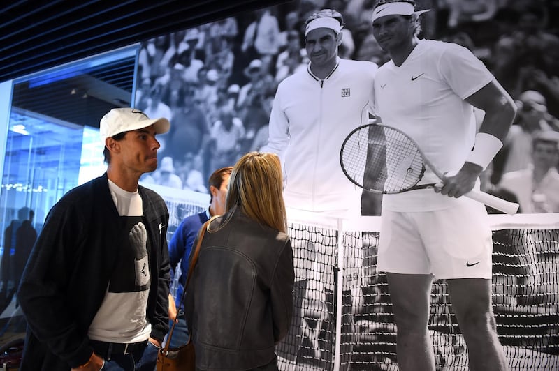 Rafa Nadal at the opening of his new academy in Kuwait City. Rafa Nadal Academy/Coco Dubreuil