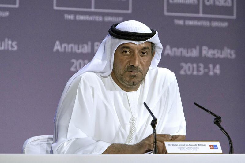 Sheikh Ahmed bin Saeed Al Maktoum, the chairman of Dubai World. Jaime Puebla / The National