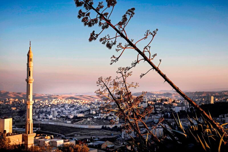 A mosque is pictured in the Palestinian city of Jabal al-Baba in the occupied West Bank. AFP