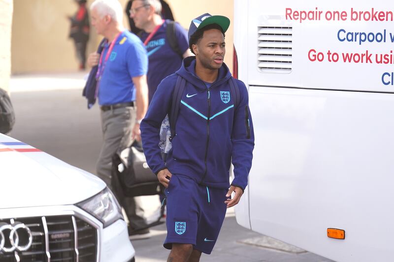 Raheem Sterling on his way back to rejoin Chelsea. PA