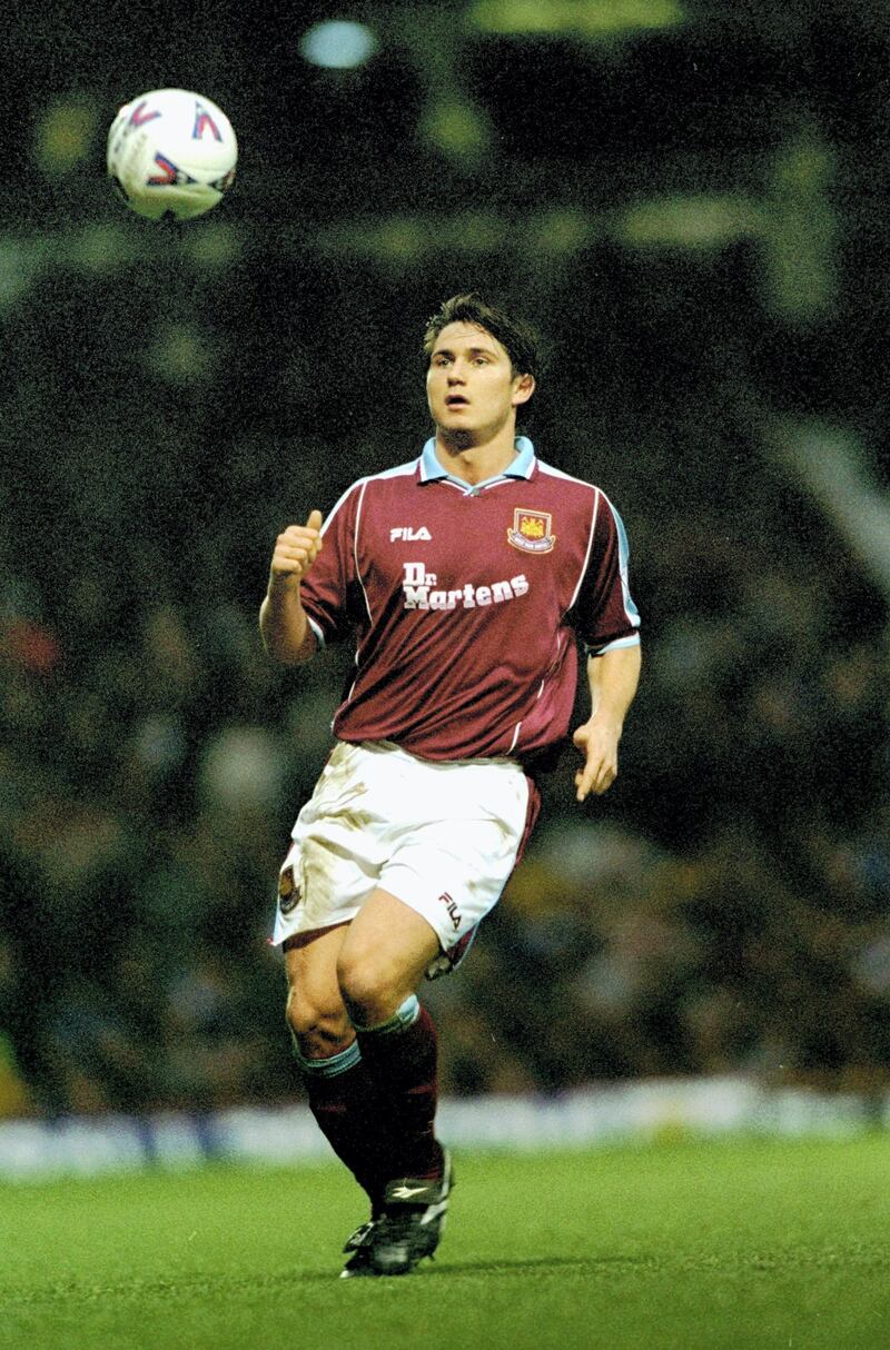 28 Dec 1999:  Frank Lampard of West Ham in action during the FA Carling Premiership game against Derby at Upton Park, London. The game was drawn 1 - 1. \ Mandatory Credit: Gary M Prior/Allsport