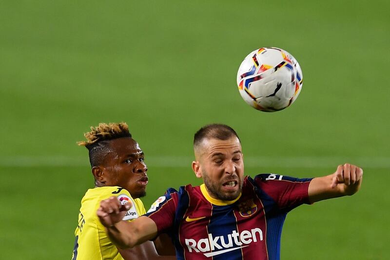 Jordi Alba – 7, The Spaniard made a key interception early on and then, at the other end, he pulled the ball back for Fati to net the opening goal. He was a constant threat on the left, and saw a shot beaten away by Asenjo.  AFP