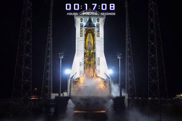 The launch of UAE military satellite Falcon Eye 2 was called off nearly four minutes before lift-off. Screenshot 