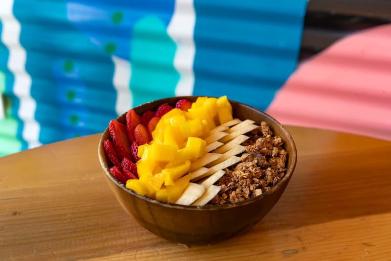 The Samba Bowl, an acai bowl with banana, mango, strawberries and homemade granola, from Projeto Acai