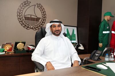 Colonel Aref Ali Bishoh, Director of Dubai Police's Crime Prevention Department, at Dubai Police headquarters. Pawan Singh / The National