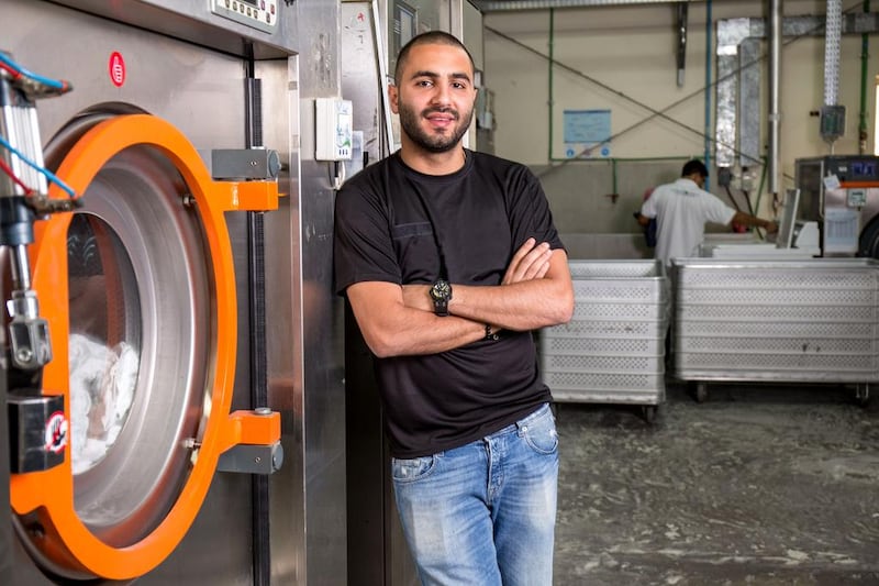 Washmen CEO Rami Shaar says an online-only business allows the company to charge less for cleaning. Victor Besa for The National