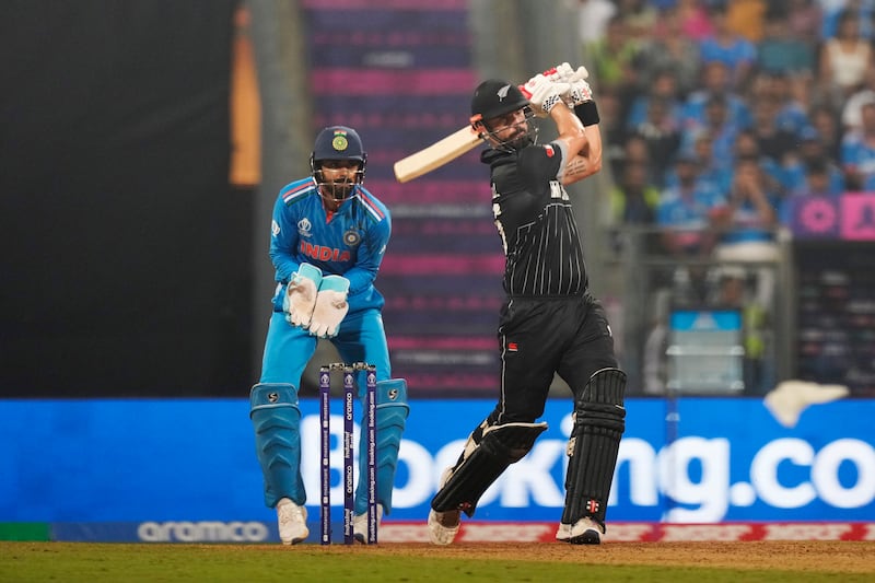 New Zealand's Daryl Mitchell has hit the biggest six of the 2023 ODI World Cup. AP