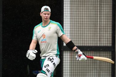 Australia's Steve Smith during a nets session at The Gabba, Brisbane.