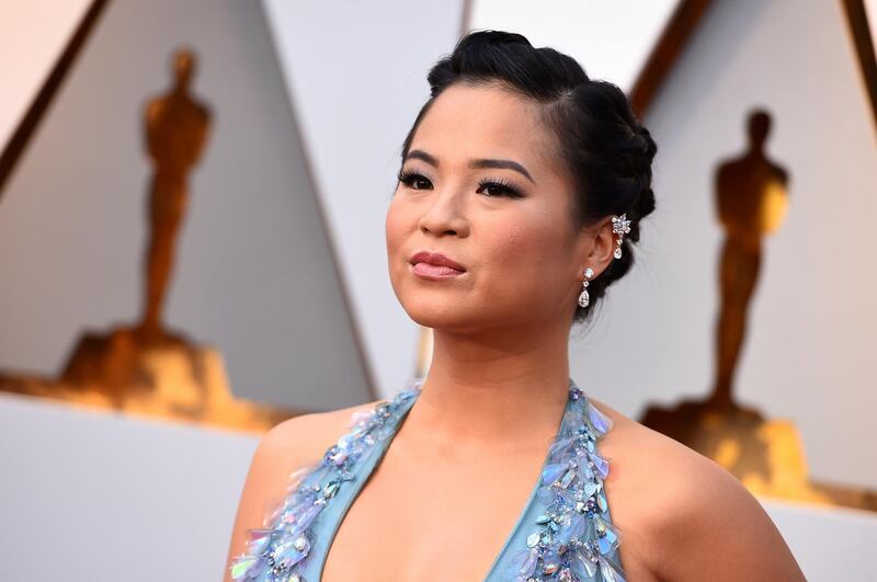 FILE - In this March 4, 2018, file photo, Kelly Marie Tran arrives at the Oscars, at the Dolby Theatre in Los Angeles. Tran is breaking her silence about online harassment months after deleting her Instagram account. In an essay published Tuesday, Aug.  21, in The New York Times, the â€œStar Wars: The Last Jediâ€ actress wrote it â€œwasnâ€™t their words, itâ€™s that I started to believe them.â€ (Photo by Jordan Strauss/Invision/AP, File)