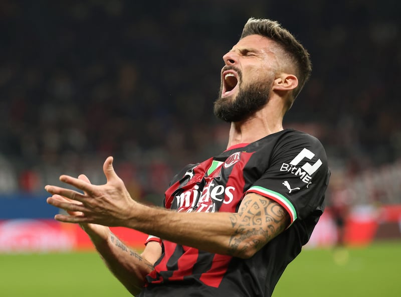 Olivier Giroud earns £86,000 a week at AC Milan. EPA