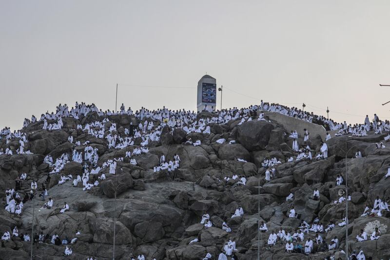 The hill is believed to be where the Prophet Mohammed gave his final sermon. EPA