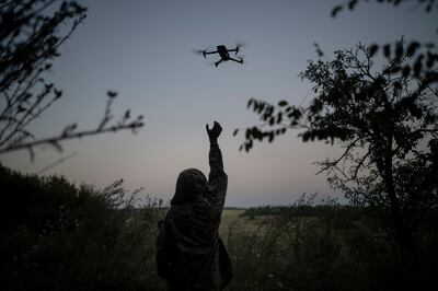 A reconnaissance drone in the Luhansk region of Ukraine. AP