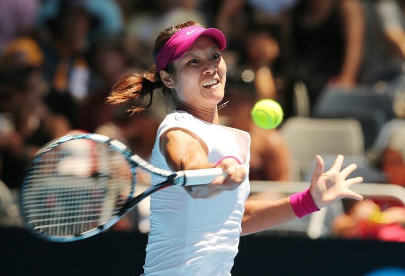 Li Na defeated Ana Konjuh 6-2, 6-0 in her first round match at the Australia Open on Monday. David Crosling / EPA