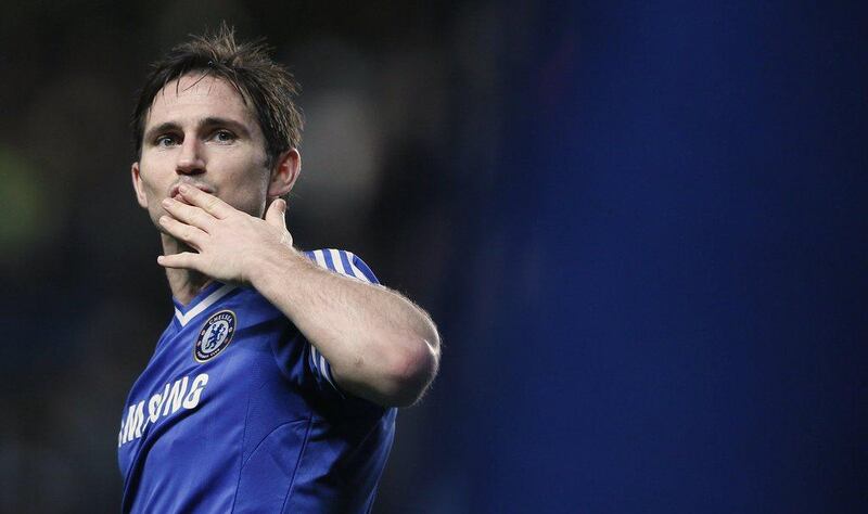Frank Lampard acknowledges the crowd after Chelsea's FA Cup win over Stoke City on Sunday. Stefan Wermuth / Reuters