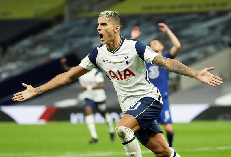 Erik Lamela - 8: Started up front alongside Bergwijn, in absence of Kane and Son, produced fine turn and low shot in first half but was denied by the boot of Mendy. Put in a shift and deserved his late goal – as did Spurs. Reuters