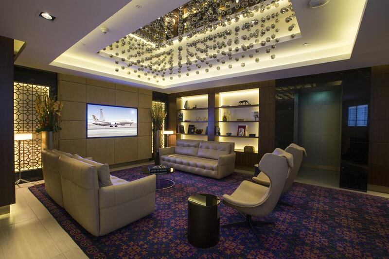 The plush interior of the Etihad Airways First Class Lounge, which opened in May. Courtesy Etihad Airways