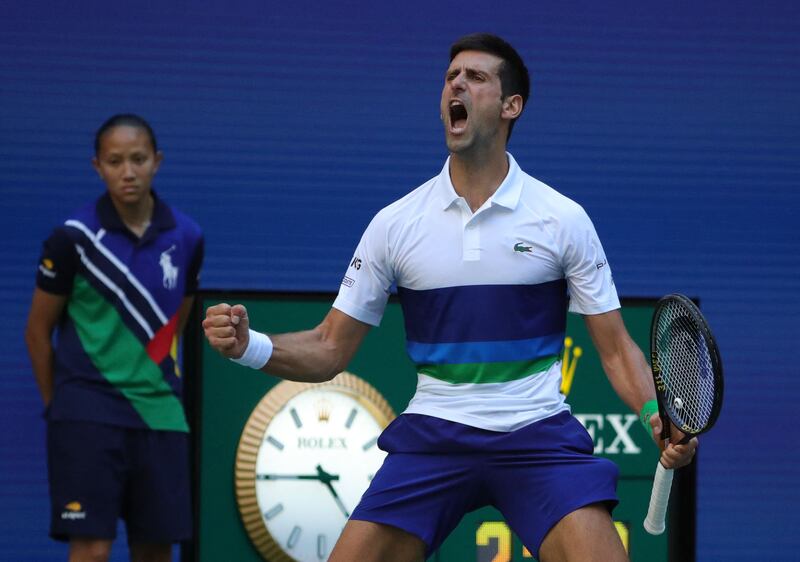 Novak Djokovic carries a 24-match winning run at the Grand Slams into his fourth round against Jenson Brooksby on Monday. AFP