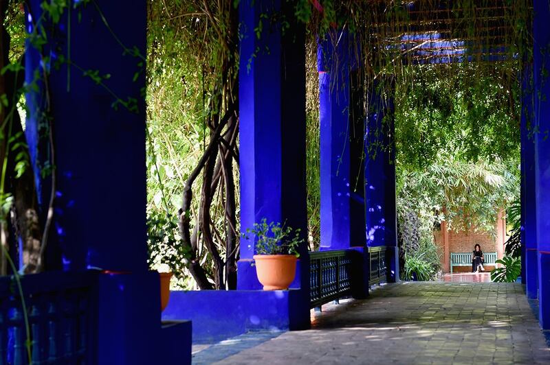MARRAKECH, MOROCCO - SEPTEMBER 12:  General views of Jardin Majorelle on September 12, 2014 in Marrakech, Morocco.  (Photo by Christopher Lee/Getty Images)