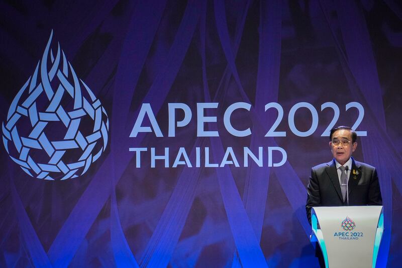 Thailand's Prime Minister Prayuth Chan-ocha hosted the Asia-Pacific Economic Co-operation summit in Bangkok. AP