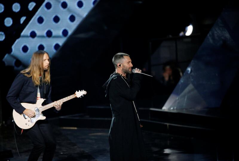 FILE PHOTO: 2018 iHeartRadio Music Awards - Show – Los Angeles, California, U.S., 11/03/2018 – Adam Levine of Maroon 5. REUTERS/Mario Anzuoni/File Photo
