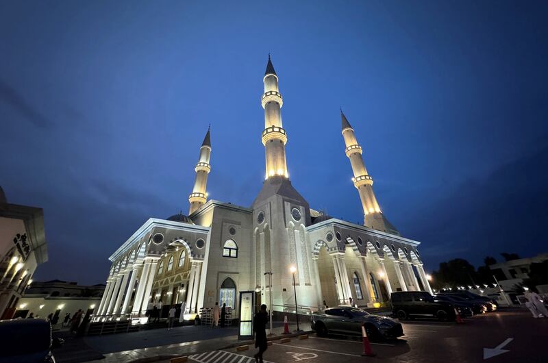 Eid Al Fitr prayers were held at Al Farooq Omar bin Al Khattab Mosque in Dubai. All photos: Pawan Singh / The National