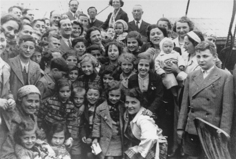 Jewish refugees from Europe and other passengers aboard a ship that was passed around to several countries in 1939 before being allowed to dock in the US. Photo: US Holocaust Memorial Museum
