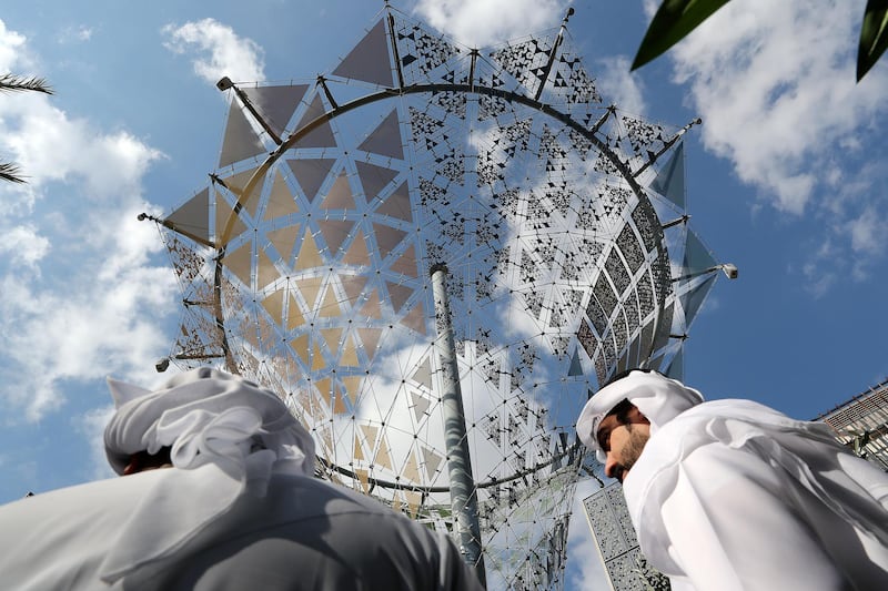 DUBAI , UNITED ARAB EMIRATES, Jan 13  – 2020 :- Visitors at the Invention centre at the Expo 2020 House of Volunteers office in Dubai.(Pawan Singh / The National) For News. Story by Ramola