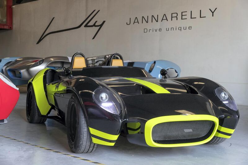 DUBAI, UNITED ARAB EMIRATES. 28 MAY 2018. The Jannarelly safety car produced in Dubai at the Jannarelly factory in Al Jadaf boatyard. (Photo: Antonie Robertson/The National) Journalist: Adam Workman. Section: Motoring.