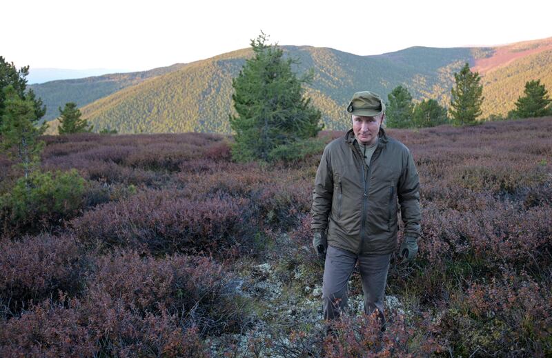 The Kremlin said Russian President Vladimir Putin spent several days hiking and fishing in Siberia in early September. AFP