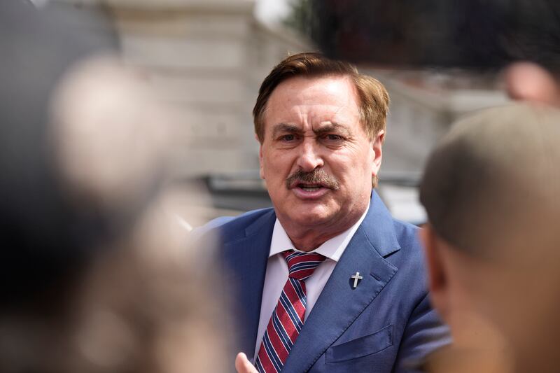 MyPillow chief executive Mike Lindell had gained more than 35,000 followers before his account was banned again. AP