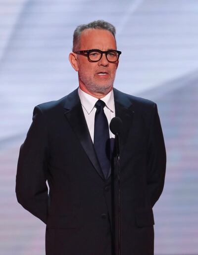 25th Screen Actors Guild Awards - Show - Los Angeles, California, U.S., January 27, 2019 - Actor Tom Hanks presents a lifetime achievement award. REUTERS/Mike Blake