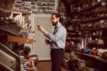 Mohamad Hafez in his studio