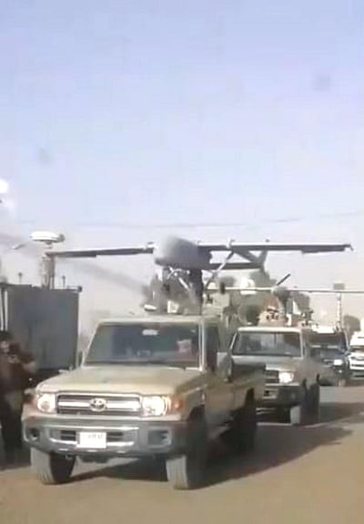 The Hashd militias in #Iraq showcased their new air capabilities,which consist of Iranian-designed drones, the kind that are increasingly being used in attacks on US forces in Iraq and the countries. 