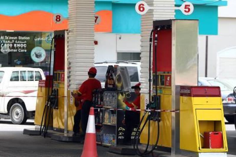 Sharjah , United Arab Emirates-  May  30, 2011:  Closed Eppco Gas Station near Tawun Mall in Sharjah . ( Satish Kumar / The National )