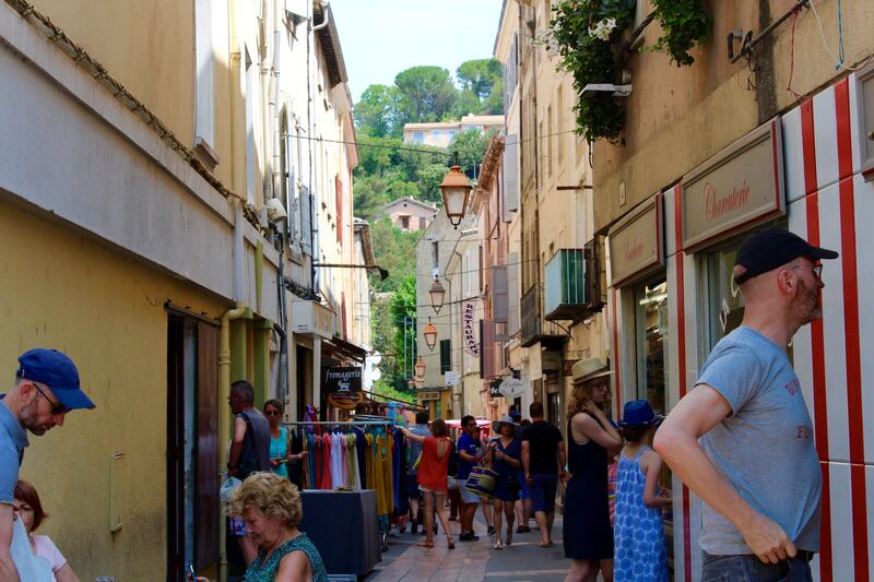 Shoppers on holiday flock to markets in the south of France for bargains. Holly Aguirre / The National
