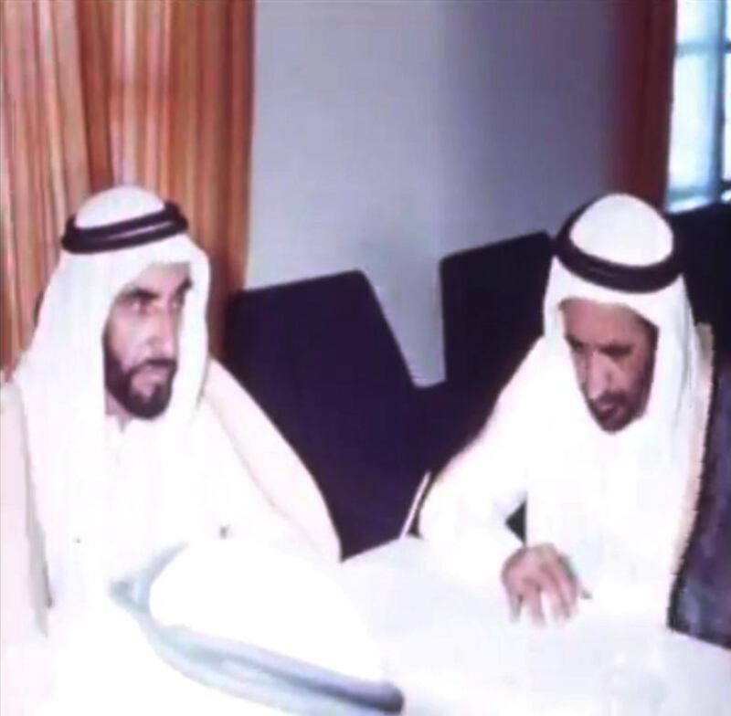 Sheikh Zayed and Sheikh Rashid Al Maktoum announce the formation of the  Union Defence Force.