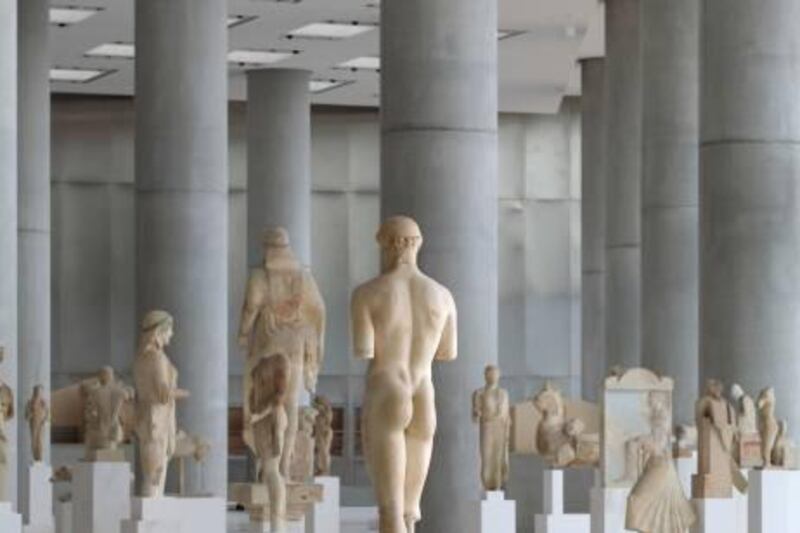 view of the Archaic gallery. Photo Courtesy The Acropolis Museum